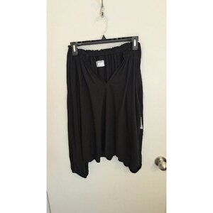 Old Navy Blouse Black Jack Long Sleeve VNeck Womens Size Medium Whimsigoth NWT